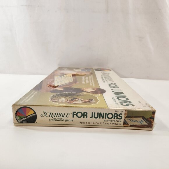 1982 Scrabble For Juniors Board Game Edition 5 Cheftain Selchow Vtg SEALED - Picture 8 of 10